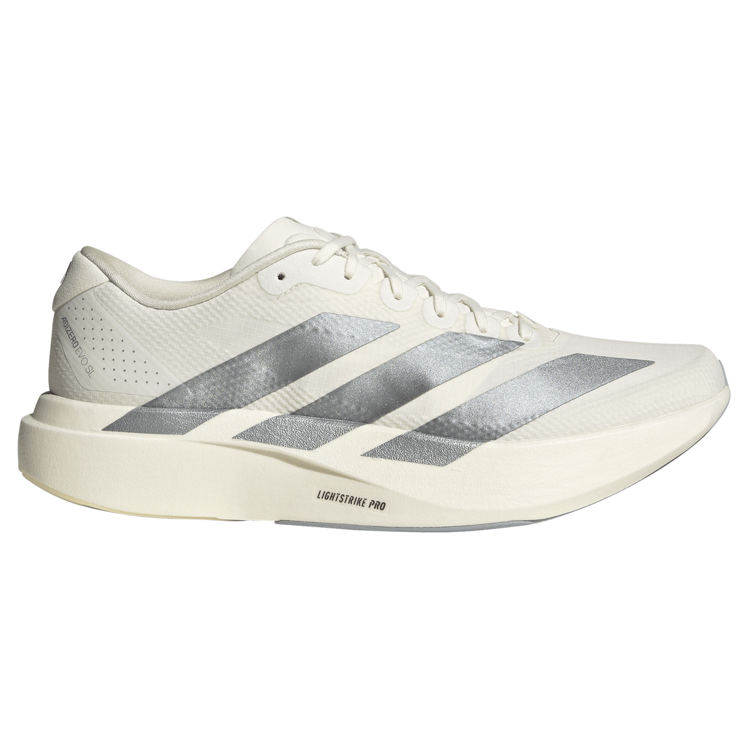 Adidas Mens Adizero Evo SL Woven - Core White/Core White/Halo Adidas Mens Adizero Evo SL Woven - Core White/Core White/Halo