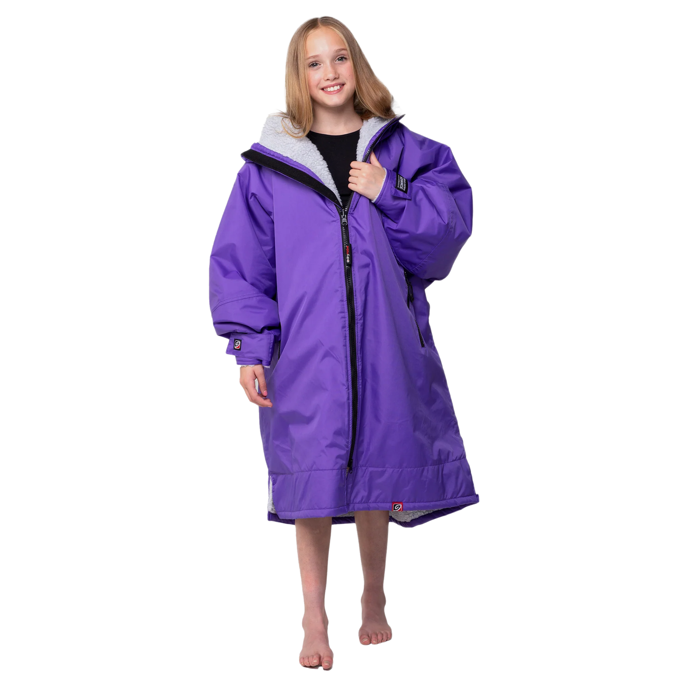 Dryrobe Advance KIDS (10-13) Long Sleeve - Purple/Grey