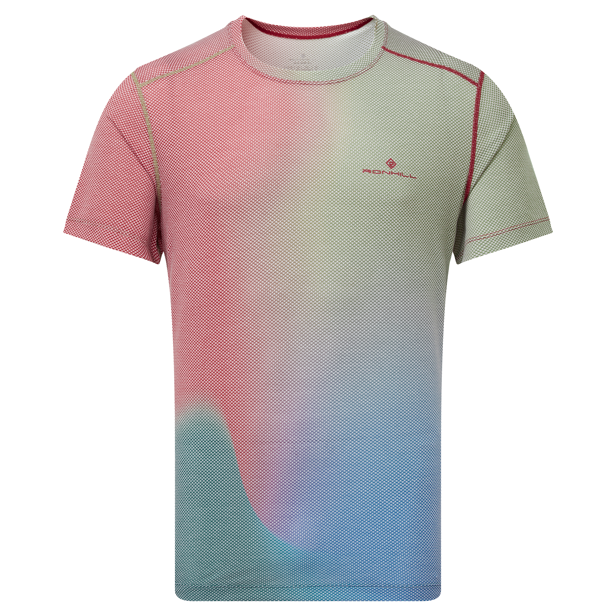 RonHill Mens Tech Golden Hour Tee - Jam/Deep Lagoon
