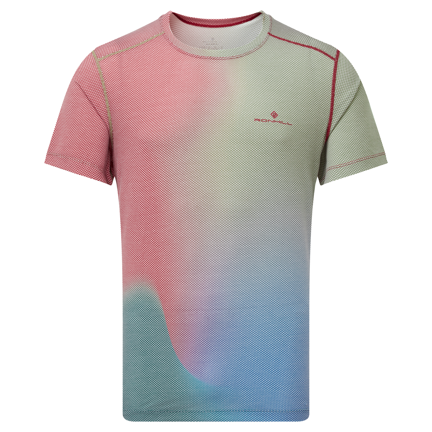 RonHill Mens Tech Golden Hour Tee - Jam/Deep Lagoon