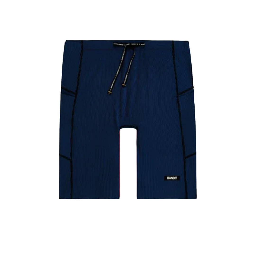 Bandit Men's Striped Cadence Half Tights - Black/Bauhaus Blue - AW26