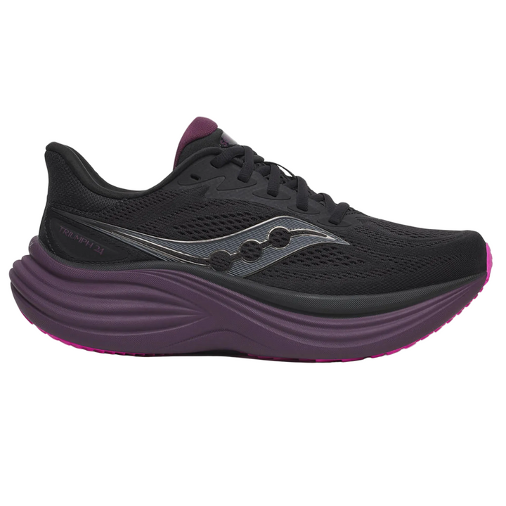 Saucony Womens Triumph 24 - Black/Syrup - Neutral - AW26