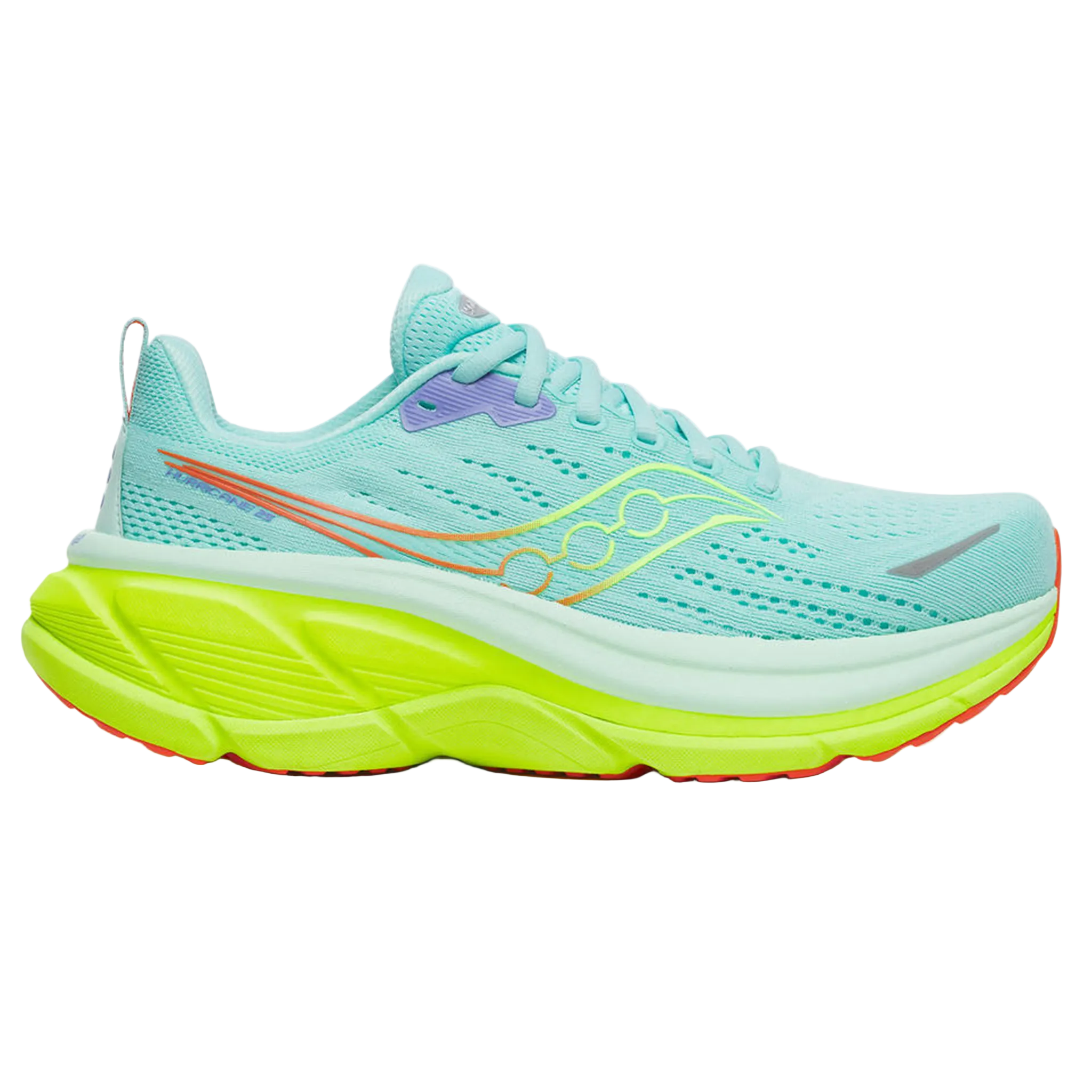 Saucony Womens Hurricane 25 - Aqua/Citron - Stability - SS26
