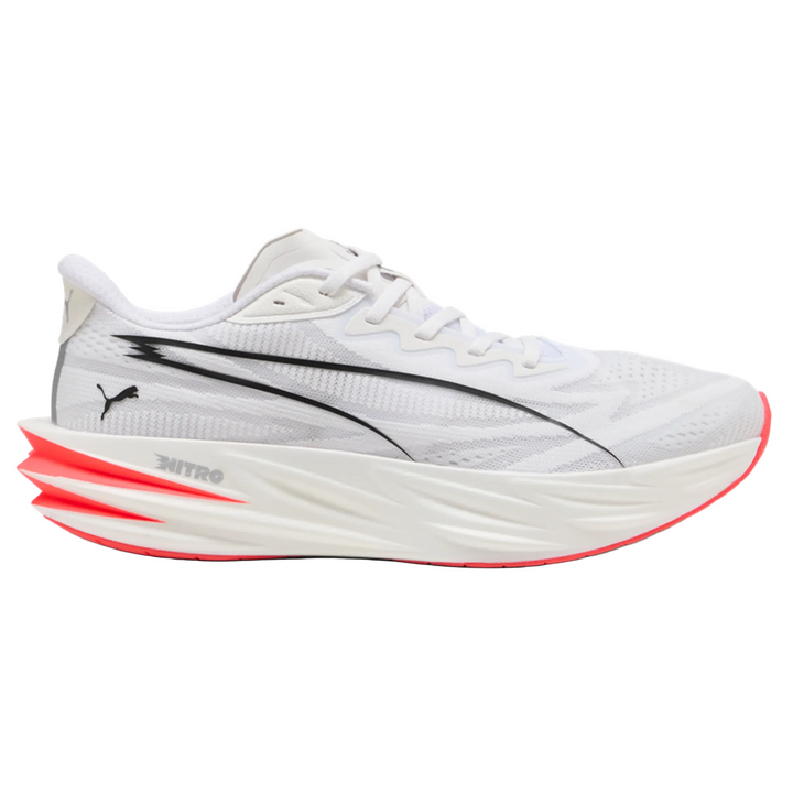 Puma Mens Deviate Pure NITRO - Puma White/Ultra Red/Puma Silver - Neutral - AW26