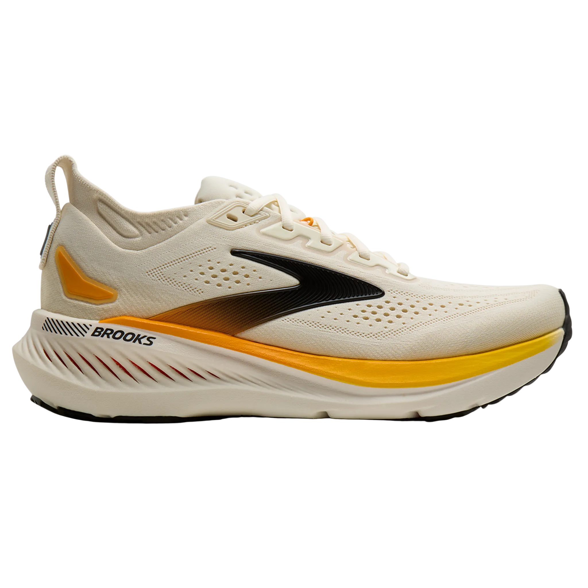Brooks Mens Glycerin GTS 23 - Arctic Wolf/Angora/Orange - Stability - AW26