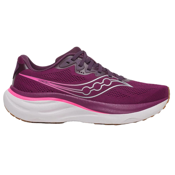 Saucony Womens Ride 19 - Plum/Eggplant - Neutral - AW26