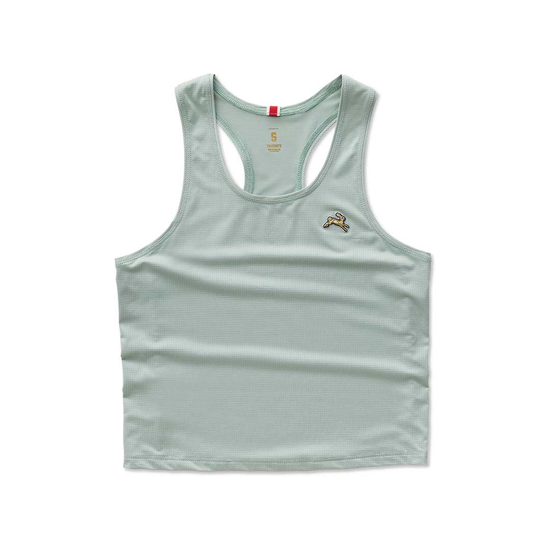Tracksmith Womens Twilight Crop Tank - Jadeite - SS26