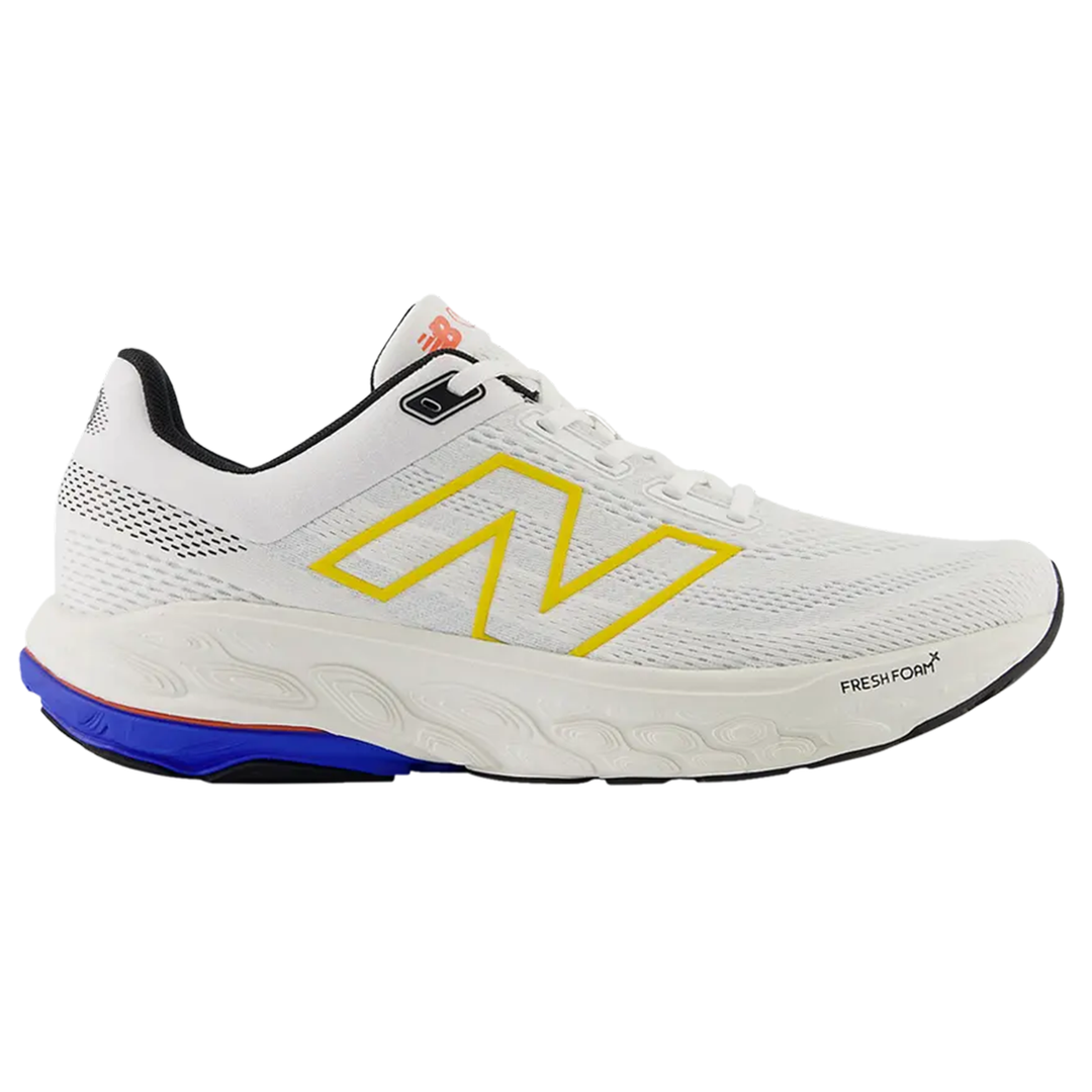 New Balance Mens 860v14 Wide - 2E Width - White/Blue Oasis/Ginger Lemon - Stability - SS26