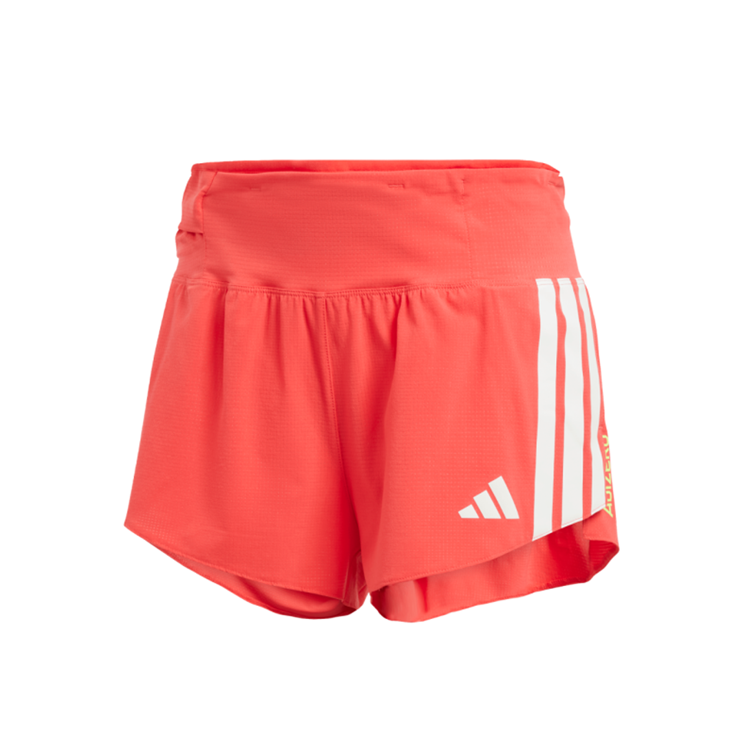 Adidas Womens Adizero Gel Pocket 4" Shorts - Red