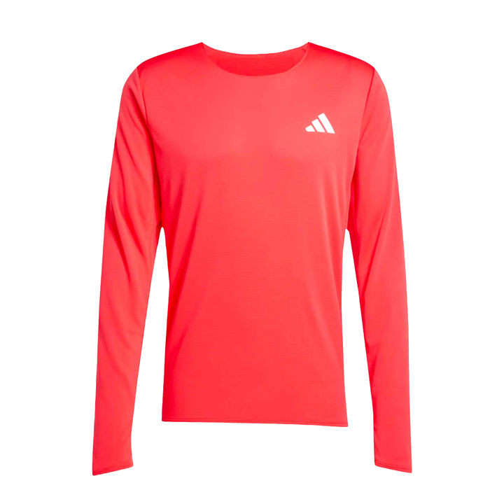 Adidas Mens Adizero Long Sleeve Tee - Semi Lucid Red