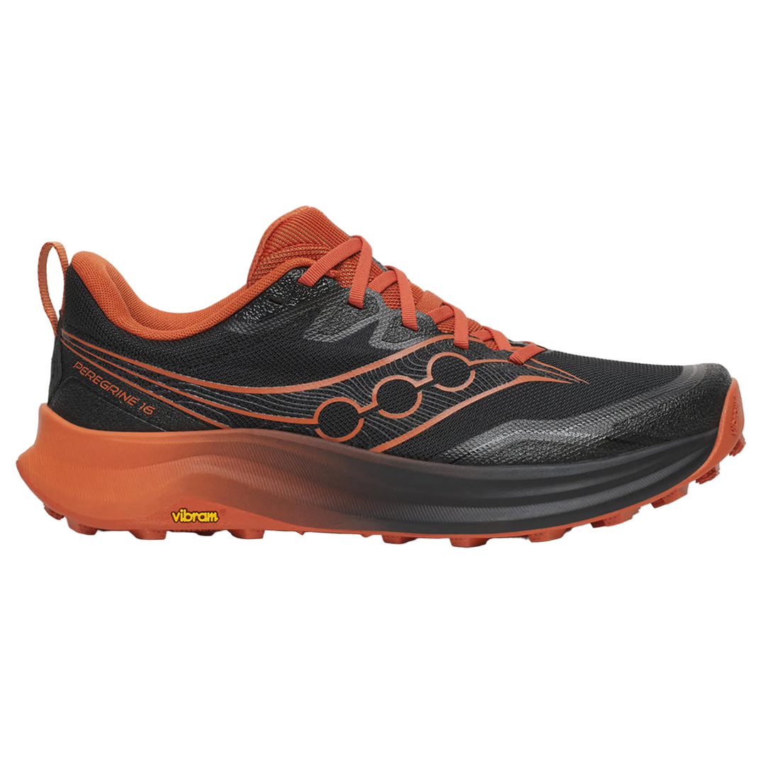 Saucony Mens Peregrine 16 - Black/Rust - Trail - AW26