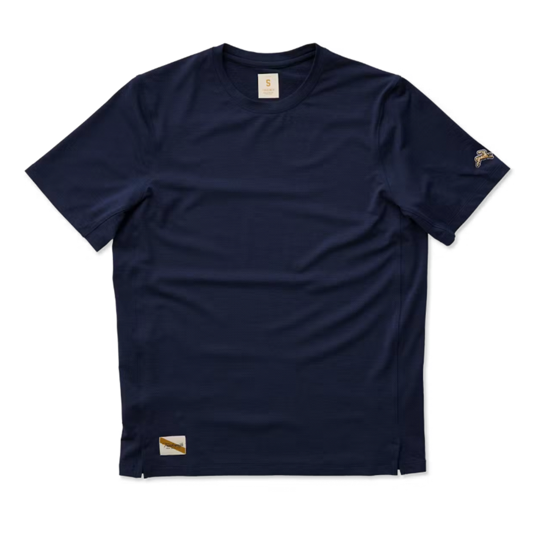 Tracksmith Mens Harrier Tee - Navy - AW26
