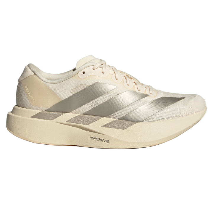 Adidas Womens Adizero Evo SL - Wonder White/Cyber Metallic/Warm Vanilla - Neutral - AW25