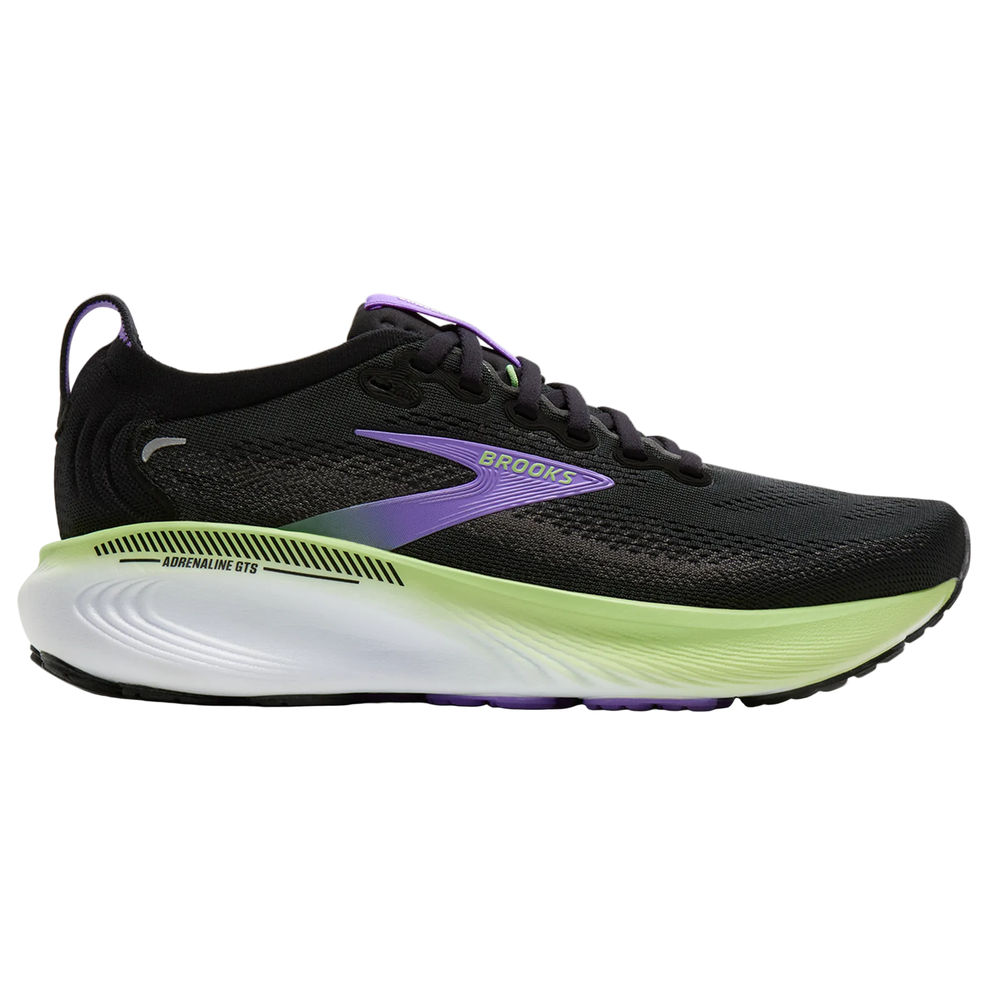 Brooks Womens Adrenaline GTS 25 - Black/Blackened Pearl/Purple - Stability - AW26