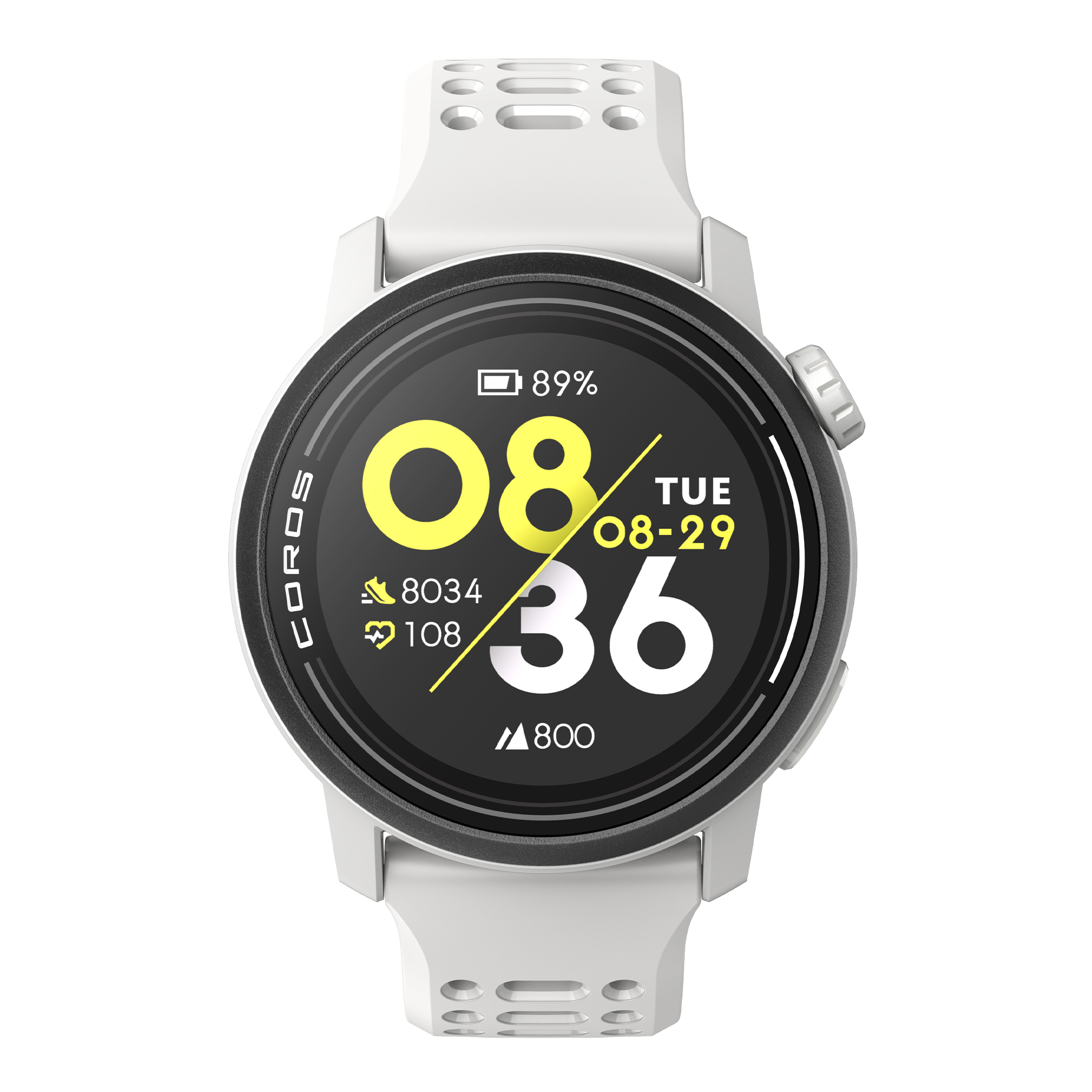 COROS PACE 3 Premium GPS Sport Watch - White Silicone