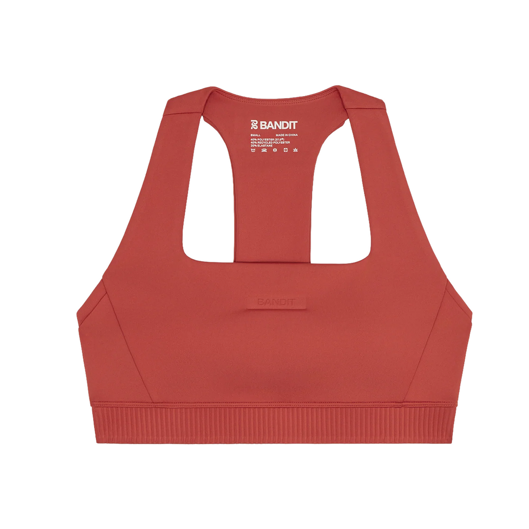 Bandit Womens Stamina Square Neck Bra - Rusted Apricot - SS26