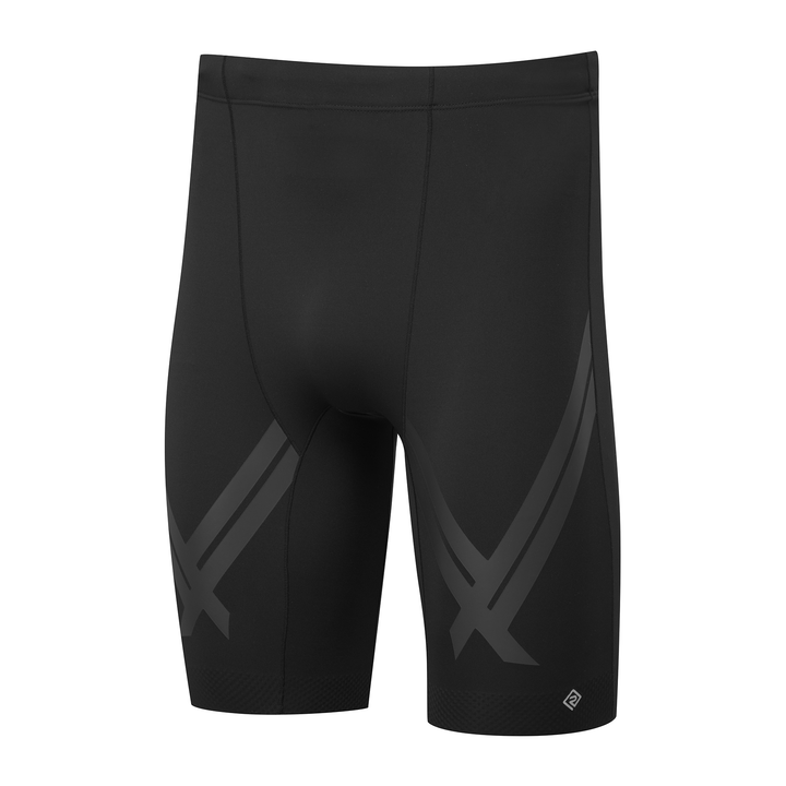 RonHill Mens Tech Race Half Tight - All Black - SS26