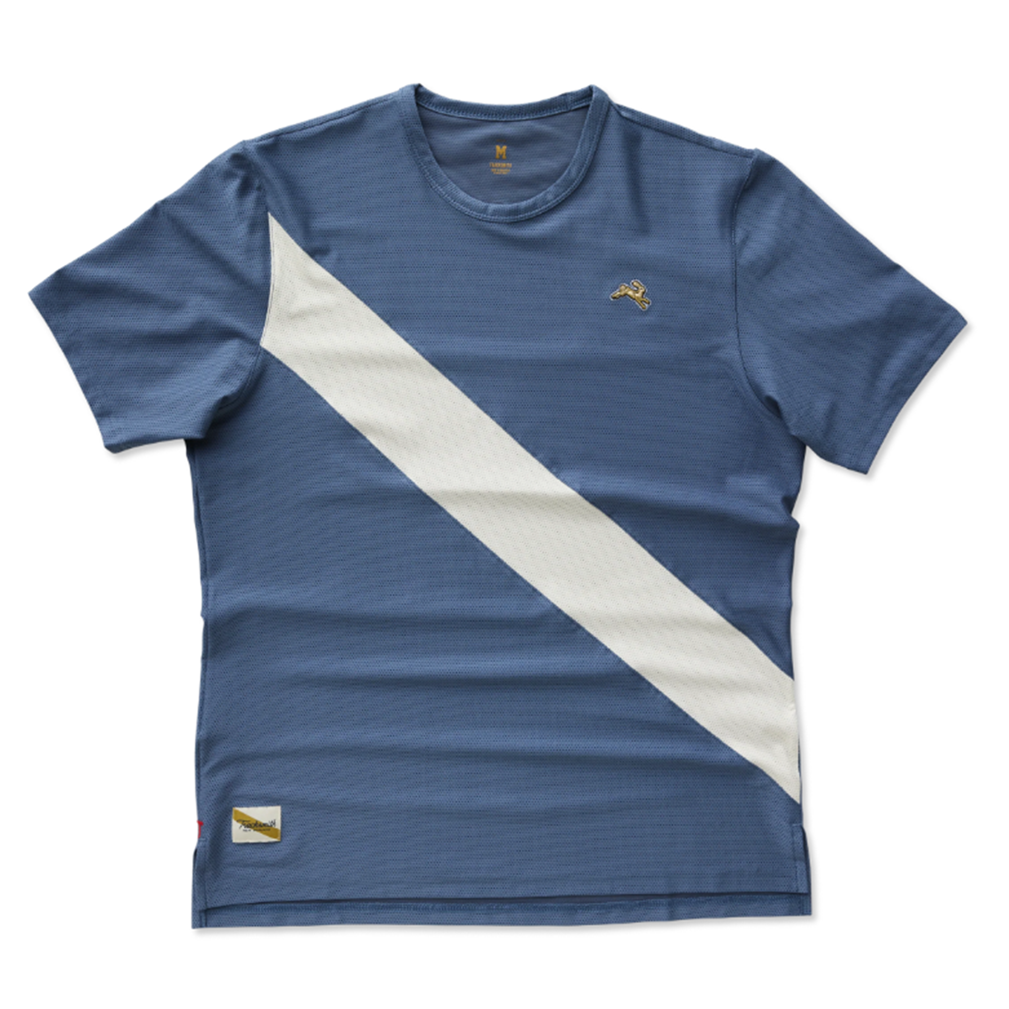 Tracksmith Mens Van Cortlandt Tee - Mer de Béring/Ivoire - SS26
