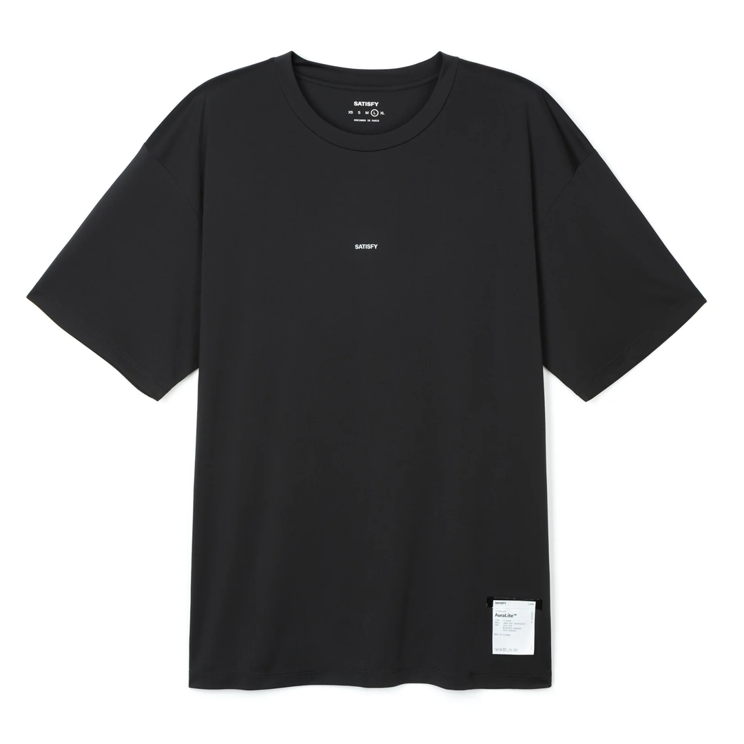 Satisfy Mens AuraLite Tee - Black - SS26