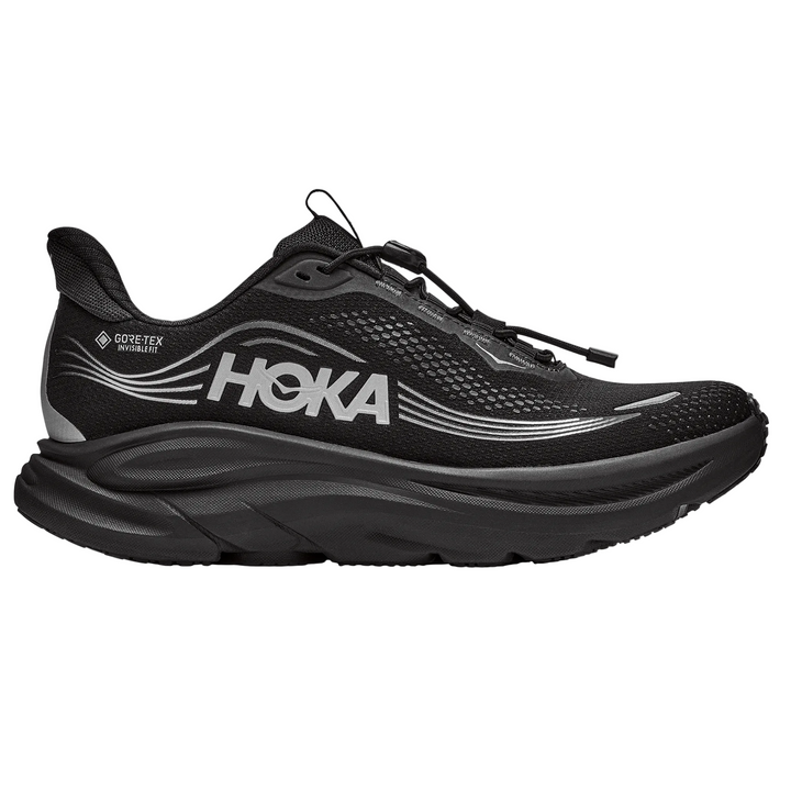 Hoka Womens Clifton 11 GTX Wide - Black/Black - Neutral - AW26