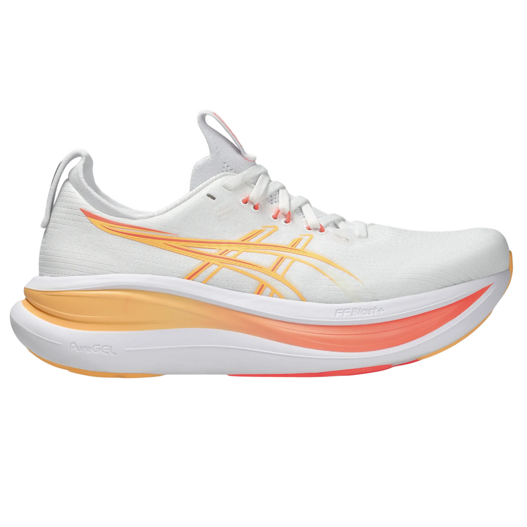Asics Womens Gel Nimbus 28 Ignite - White/Sun Coral - Neutral - AW26