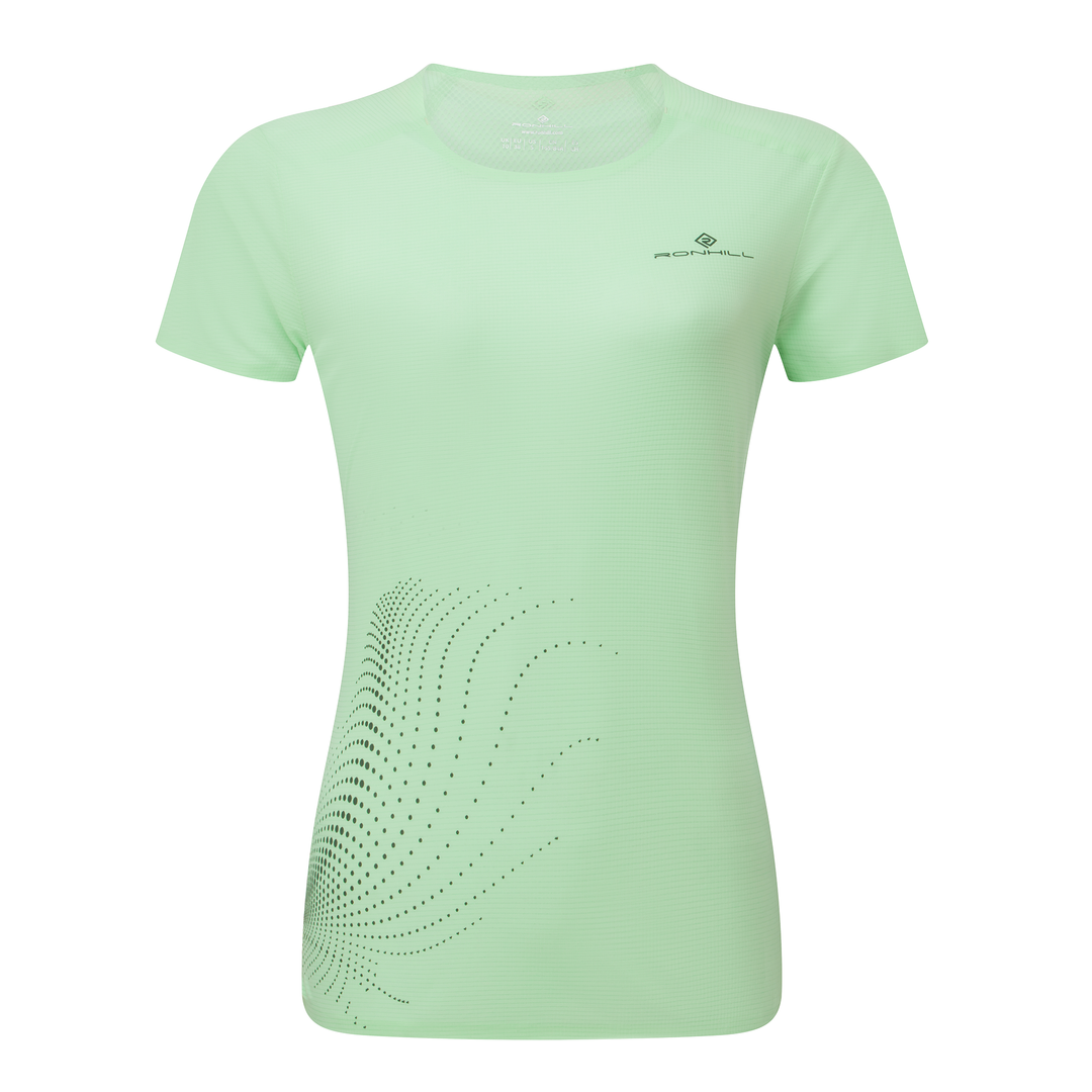 RonHill Womens Tech Race S/S Tee - Seafoam/Laurel - SS26