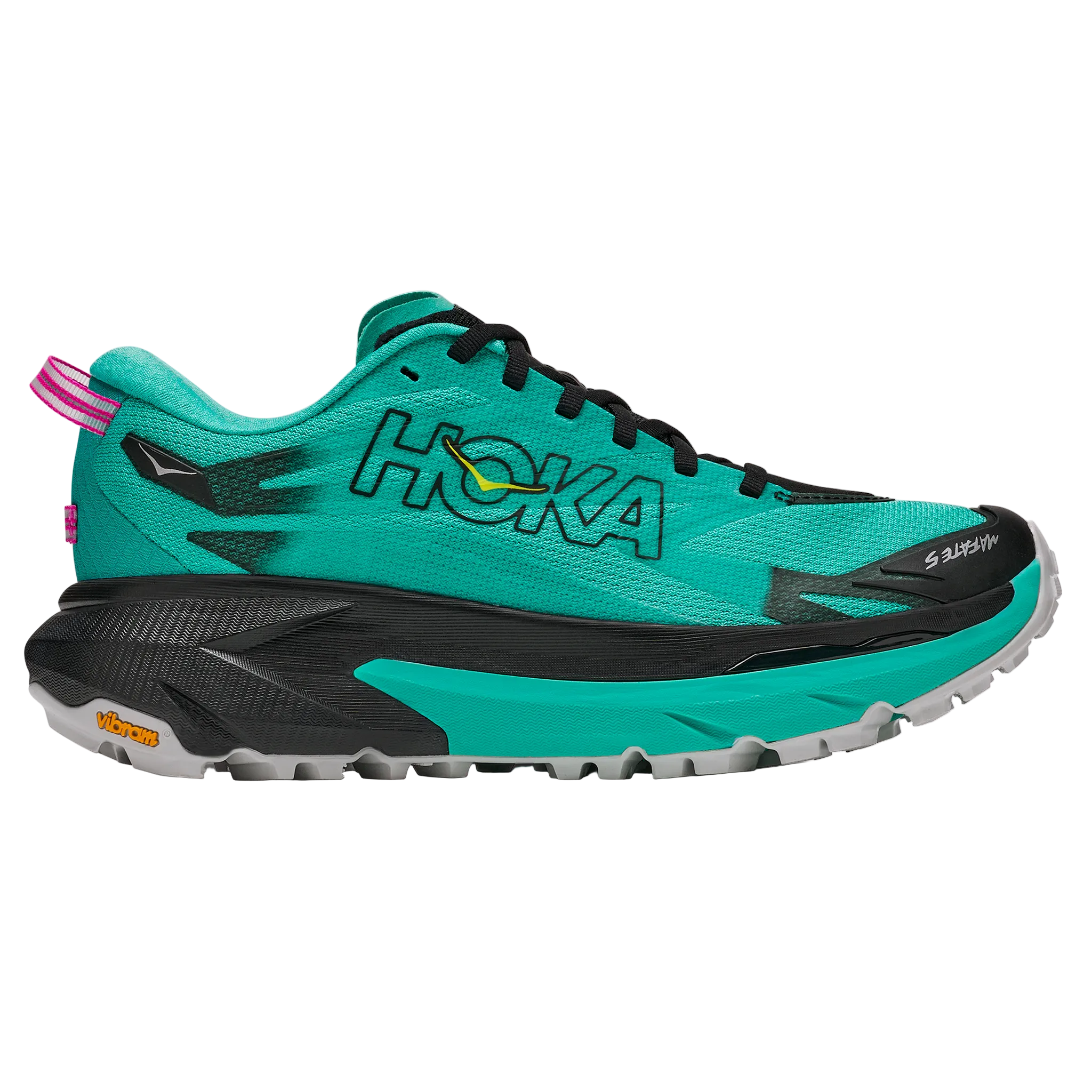Hoka Womens Mafate 5 - Black/Electric Aqua - Trail - AW26