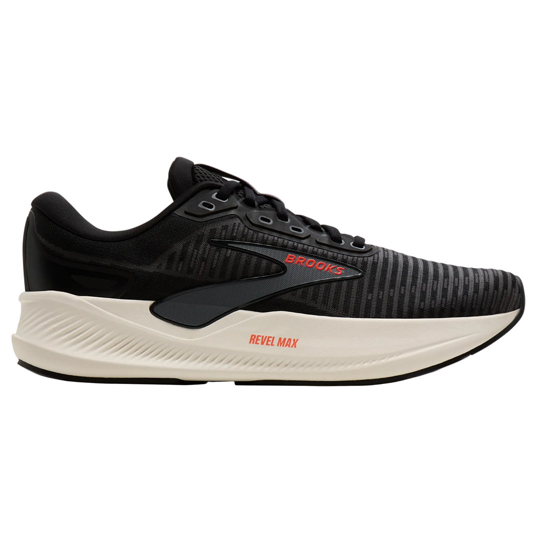 Brooks Mens Revel Max - Black/Ebony/Tigerlilly - Neutral - AW26