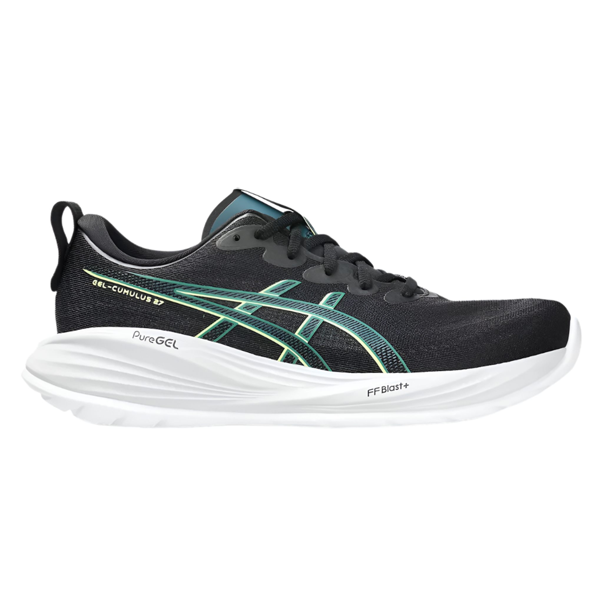 Asics Mens Gel Cumulus 27 - Black/Lucid Yellow - Neutral - AW25