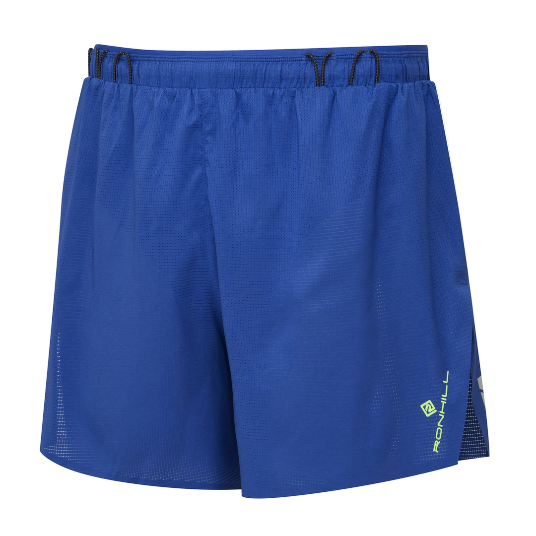 Short Ronhill Tech Race 5" pour hommes - Cobalt foncé/Vert fluo - SS26