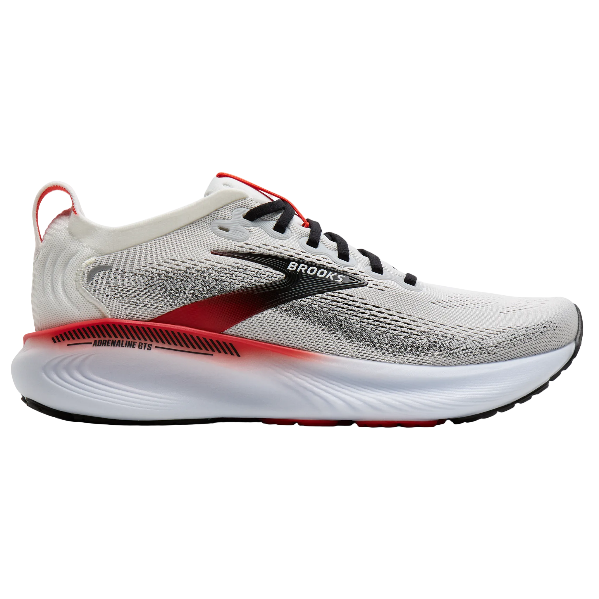 Brooks Mens Adrenaline GTS 25 - White/Black/Red - Stability - AW26