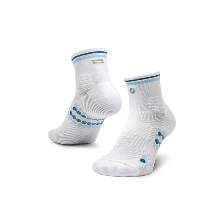 SHYU Racing Quarter Crew Socks - White/Chapel/Hill