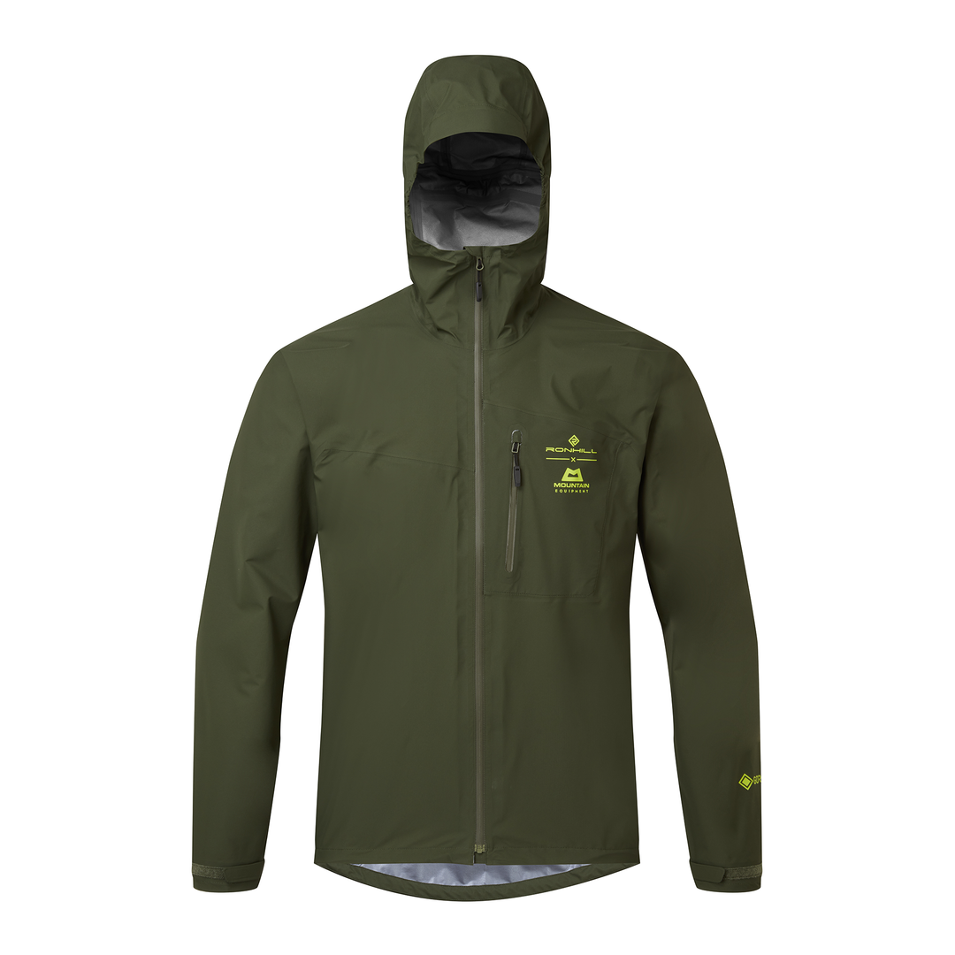 RonHill Mens Tech Gore-Tex Waterproof Mercurial Jacket 2 - Kelp/Zest - AW26