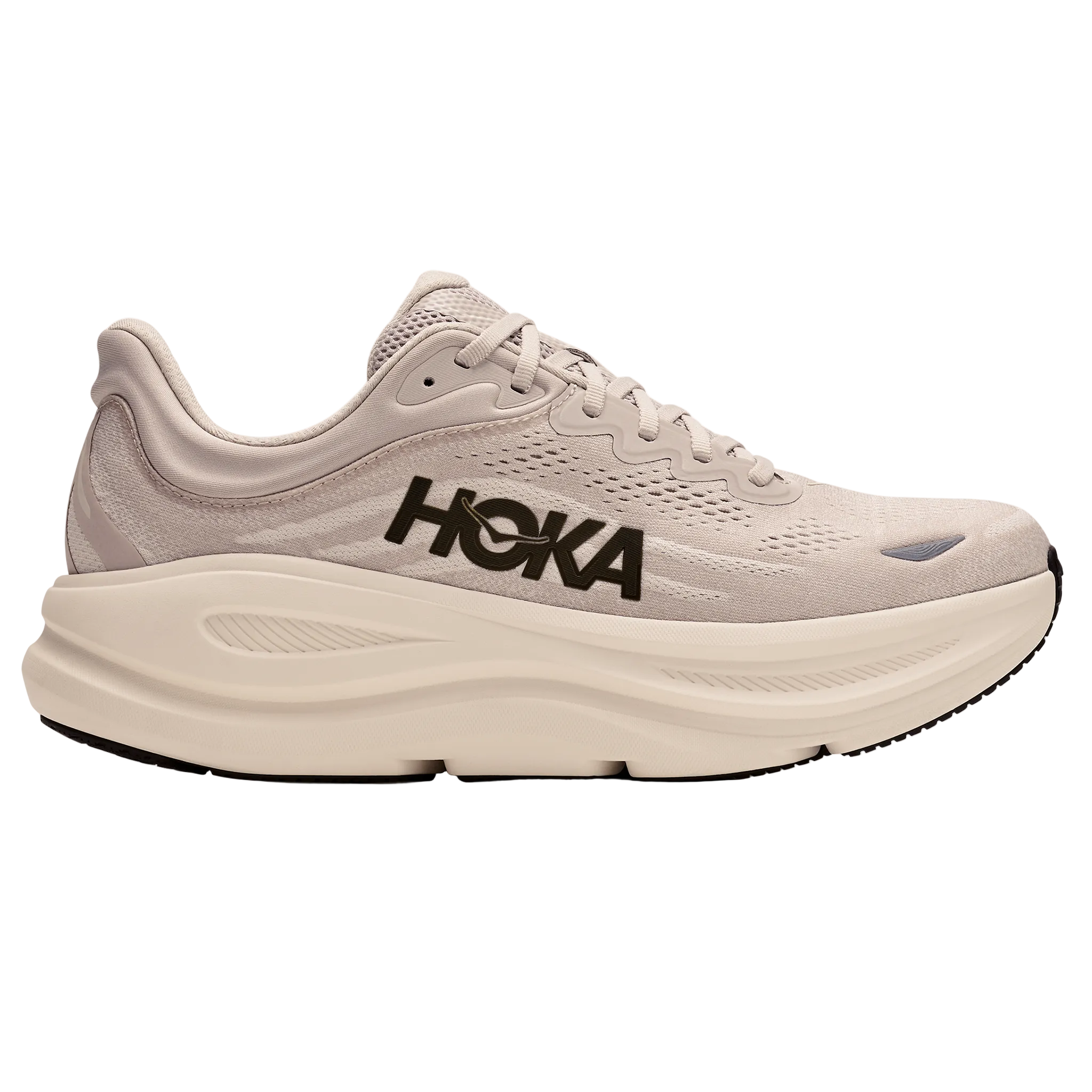 Hoka Mens Bondi 9 - River Rock Grey/Alabaster - Neutral - AW26