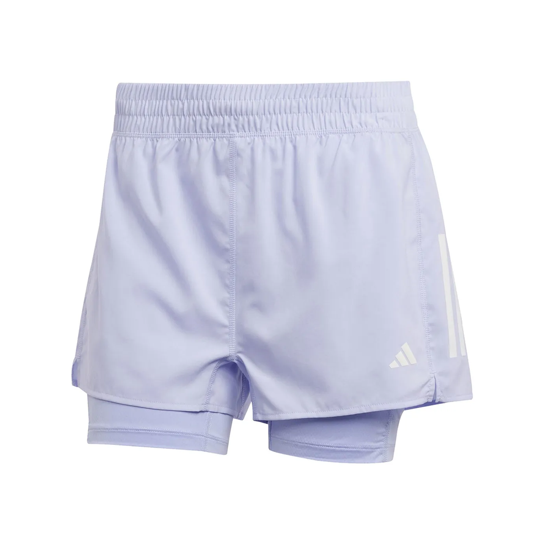 Adidas Womens Own The Run Climacool 2in1 Shorts - Violet