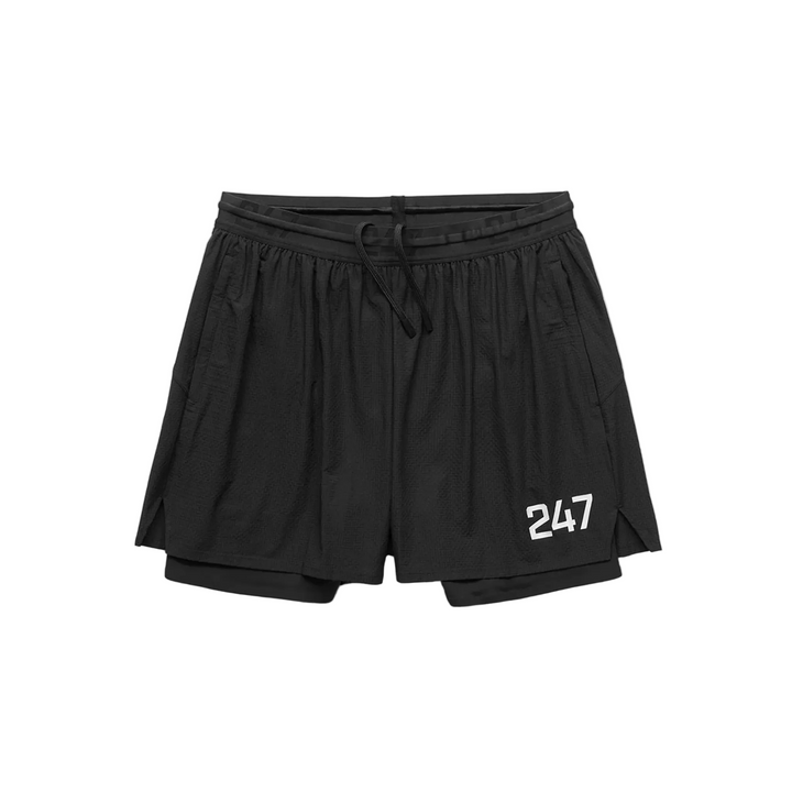 247 Represent Mens Trail Shorts - Jet Black - AW26
