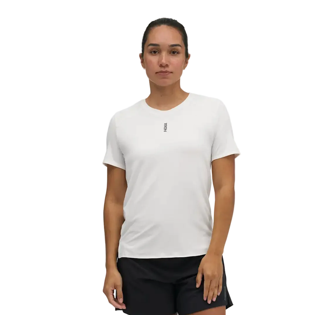 Hoka Womens Everyrun Short Sleeve - White - AW26