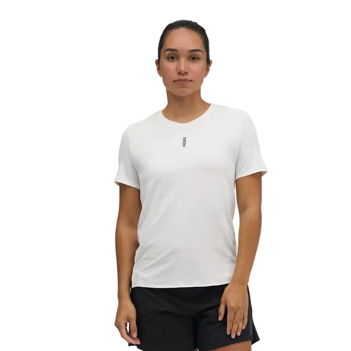 Hoka Womens Everyrun Short Sleeve - White - AW26