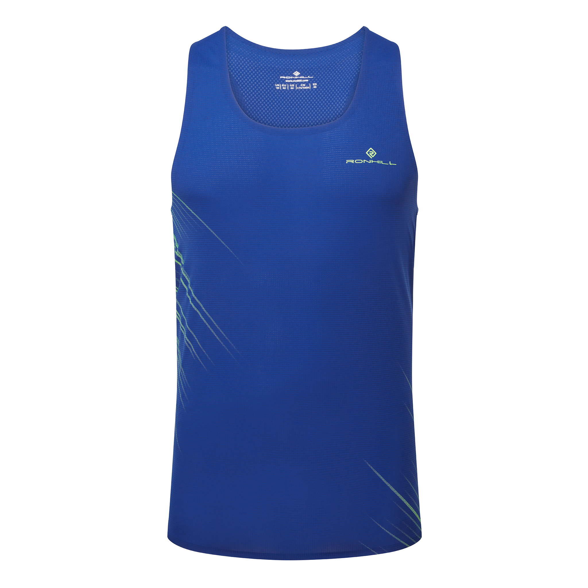 Gilet RonHill Tech Race pour hommes - Cobalt foncé/Vert fluo - SS26
