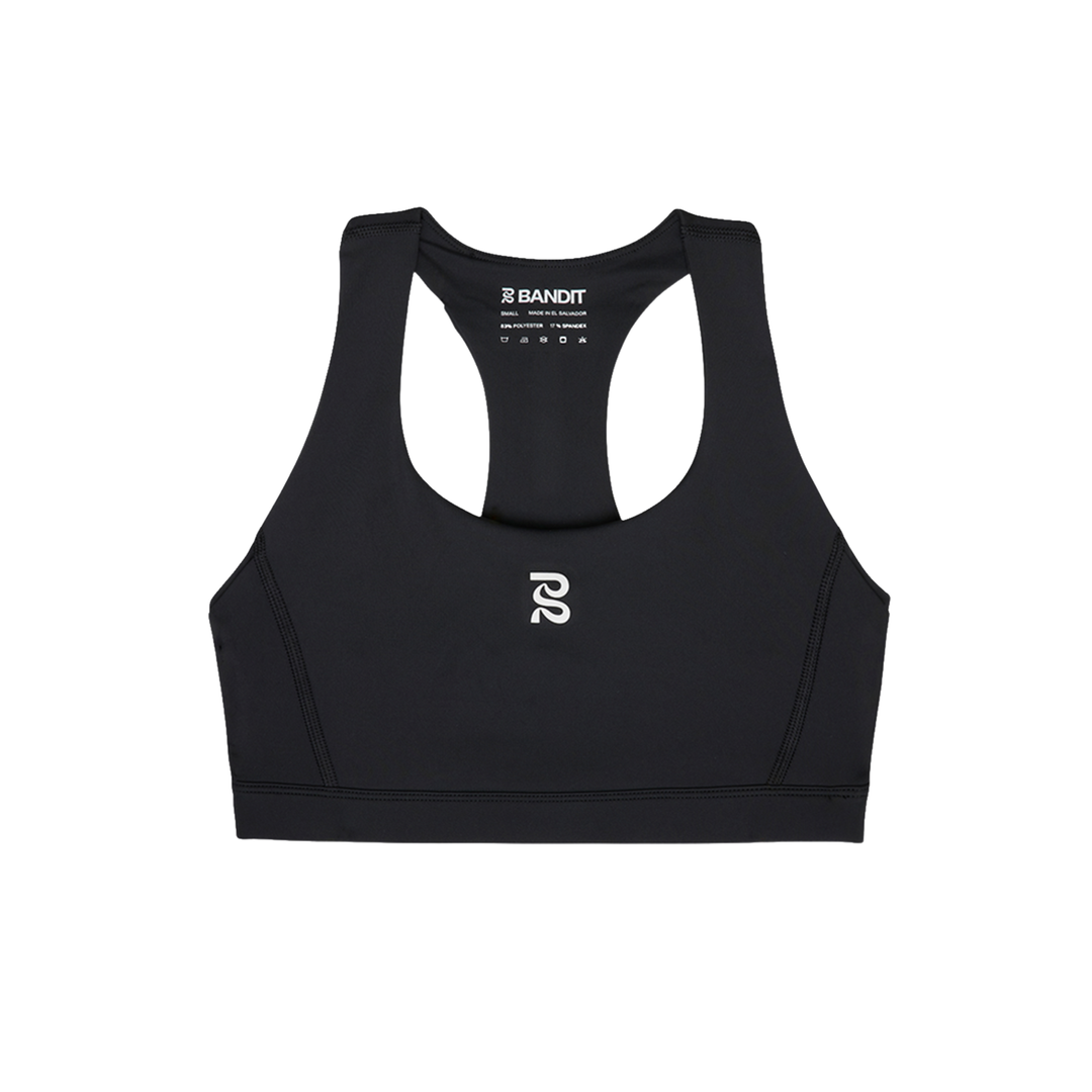 Bandit Womens Stamina Scoop Neck Run Bra - Black - AW26