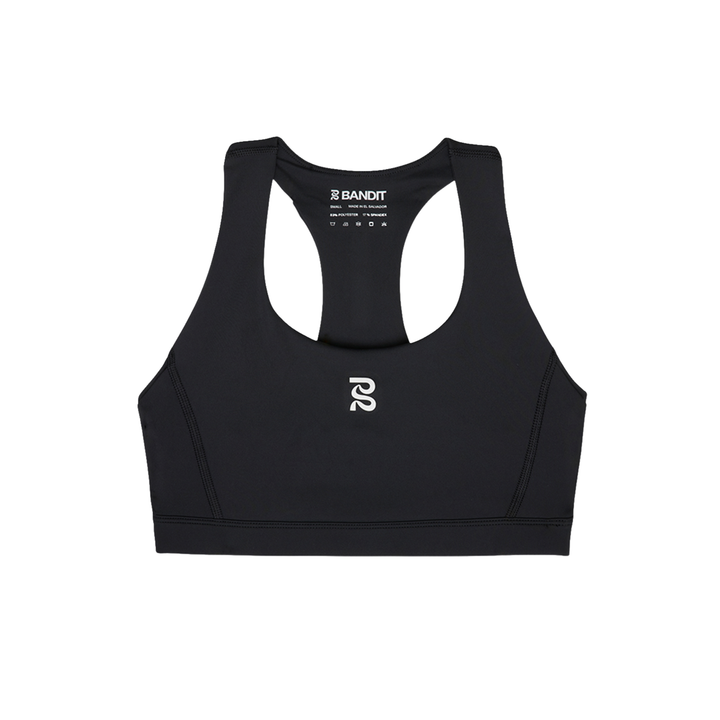 Bandit Womens Stamina Scoop Neck Run Bra - Black - AW26