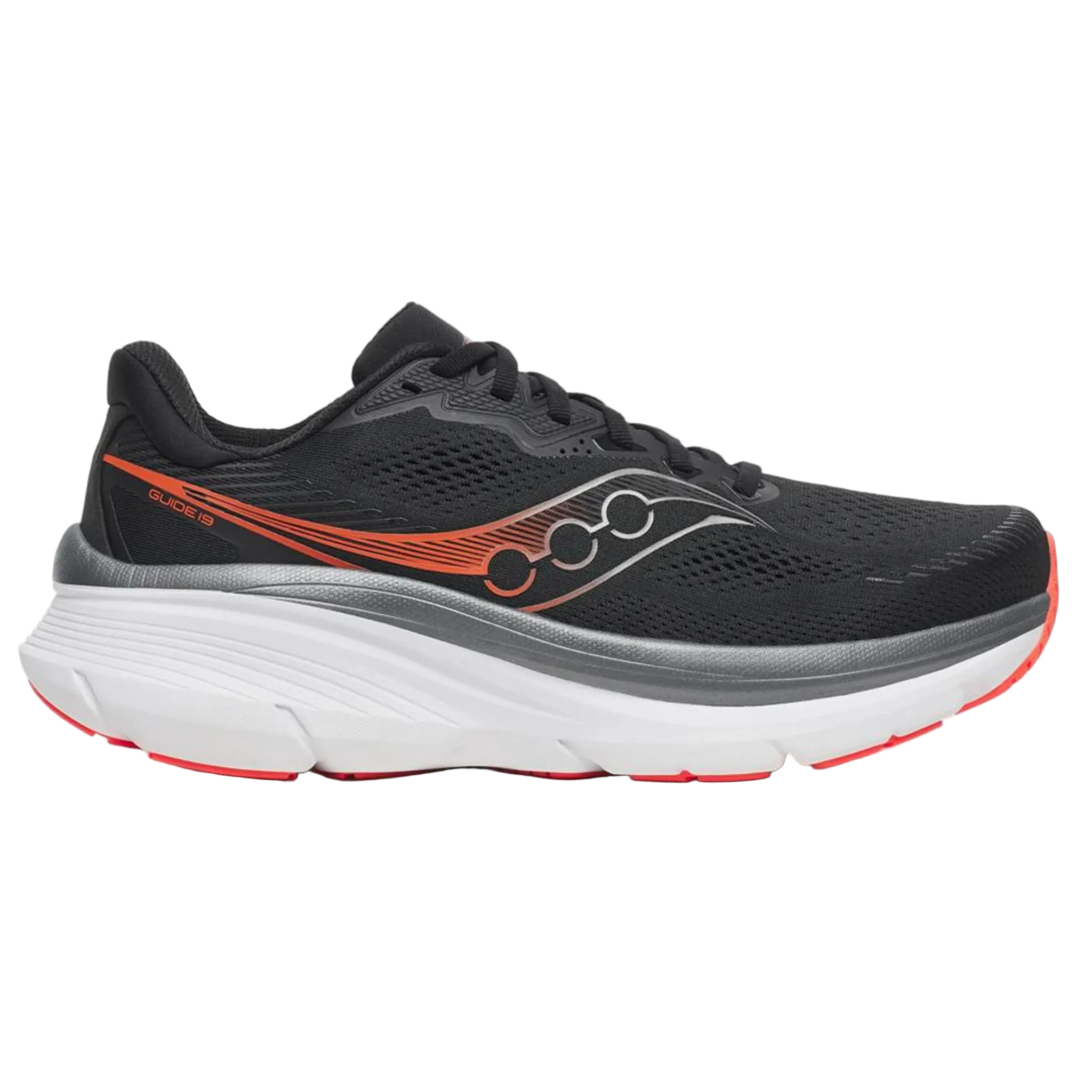 Saucony Mens Guide 19 - Black/Vizired - Stability - AW26