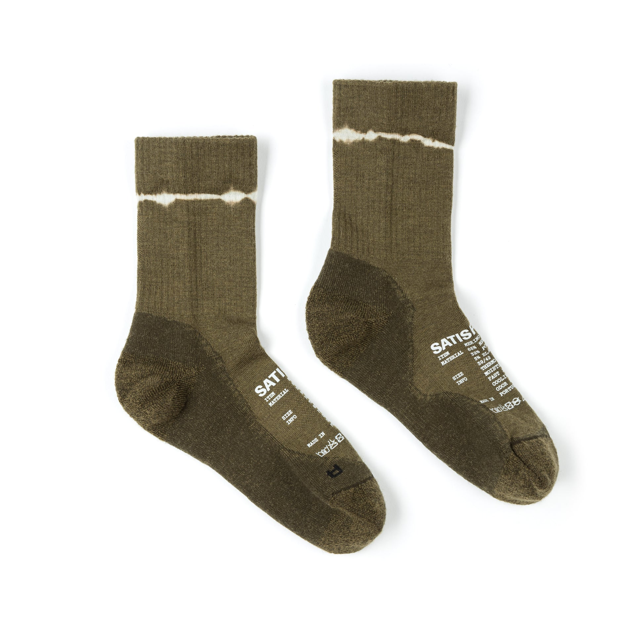 Satisfy Merino Nylon Tube Socks - Tie Dye Capers - AW26