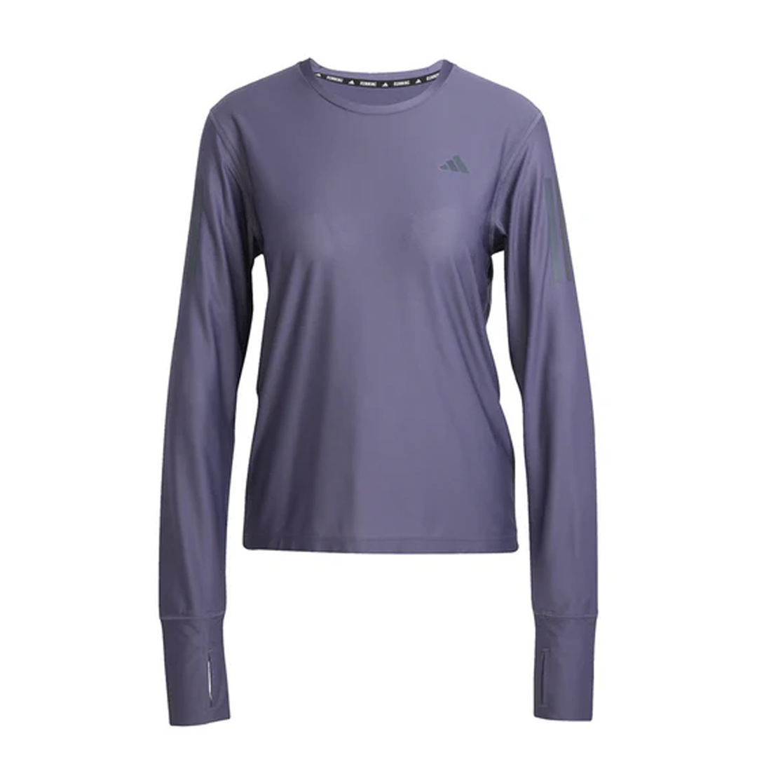 Adidas Womens Own The Run Long Sleeve Black - Purple