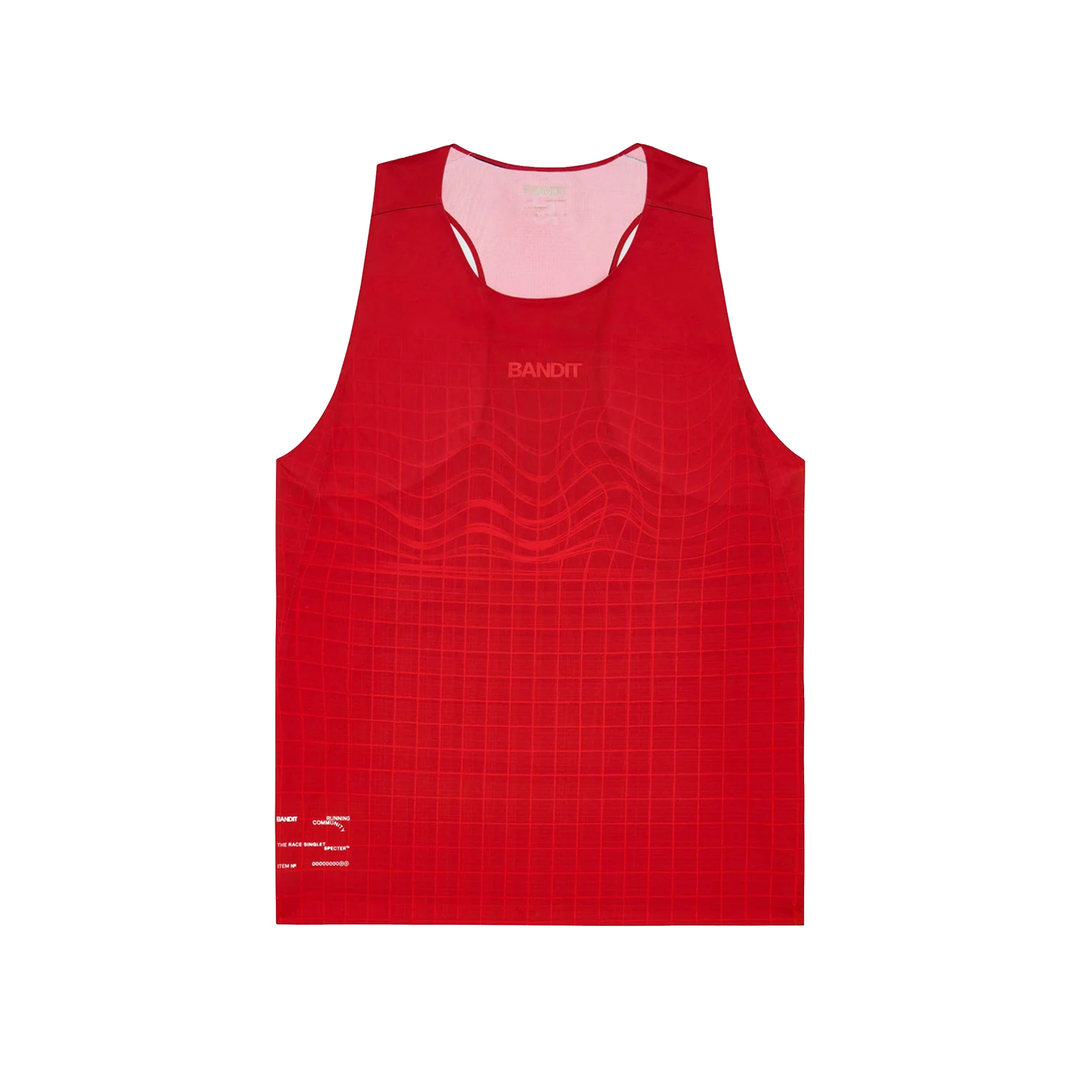 Bandit Men's Specter Race Singlet with Flo pack - Oxide Red - AW26