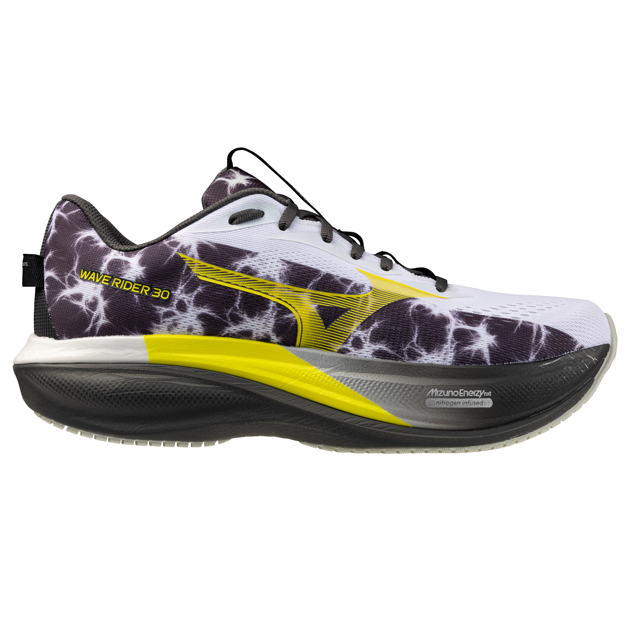 Mizuno Unisex Wave Rider 30 Amsterdam - White/Black - Neutral - AW26