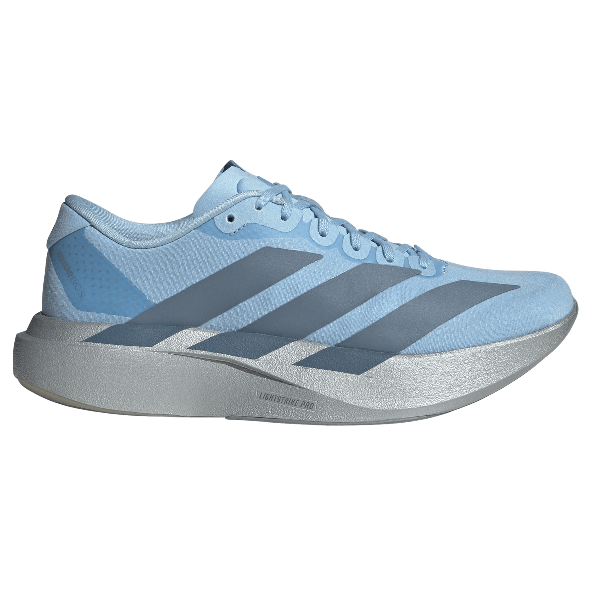 Adidas Womens Adizero Evo SL Woven - Clear Sky/Grey Two/Silver Metallic - Neutral - AW26