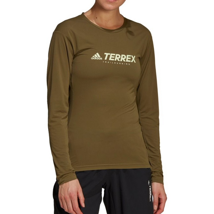 Adidas Womens Long Sleeve Terrex Long Sleeve - Olive