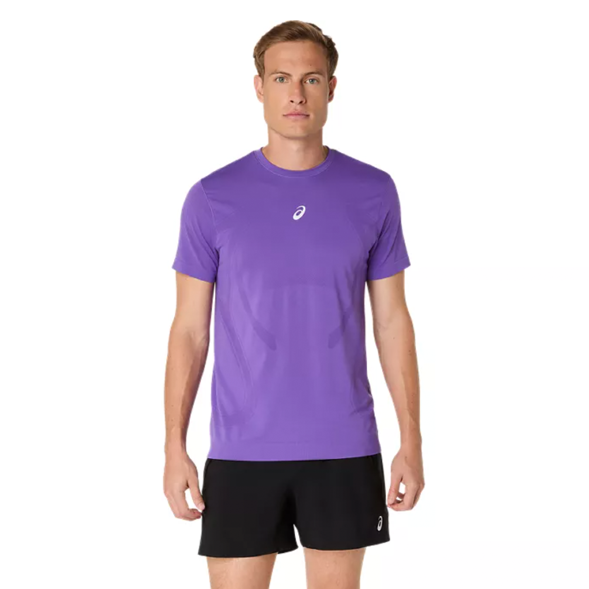 Asics Mens Road Seamless SS Top - Edo Purple