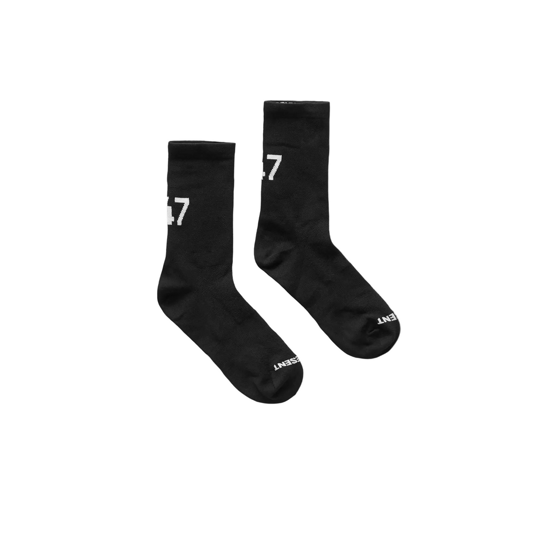 247 Represent Numbers Sock - Jet Black - AW26